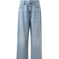 Light Wash Wide Leg Jeans With A Fluid Drape