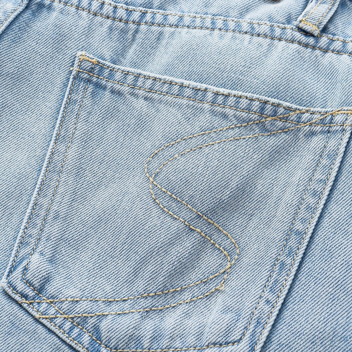 Light Wash Wide Leg Jeans With A Fluid Drape