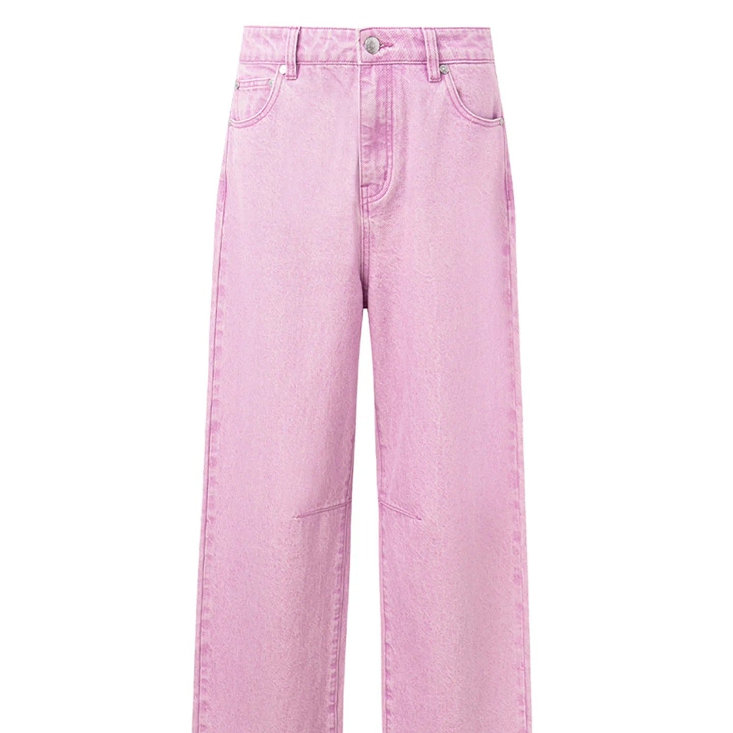 Pink Washed Loose Fit Straight Leg Jeans