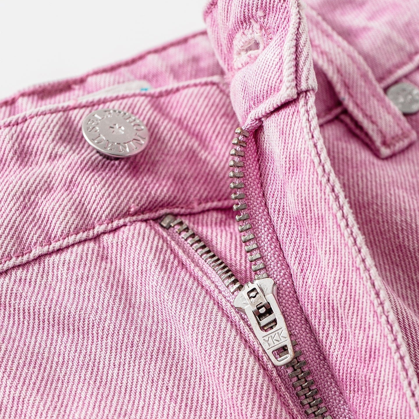 Pink Washed Loose Fit Straight Leg Jeans