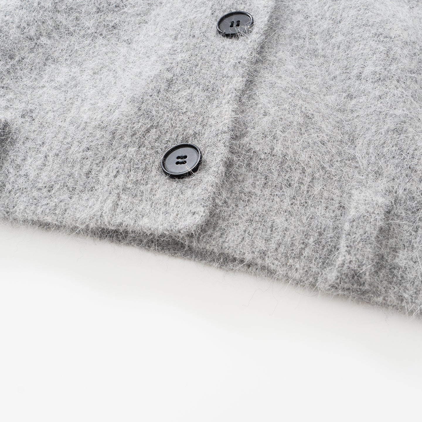 Relaxed Fit Mohair Blend Cardigan With A Collar