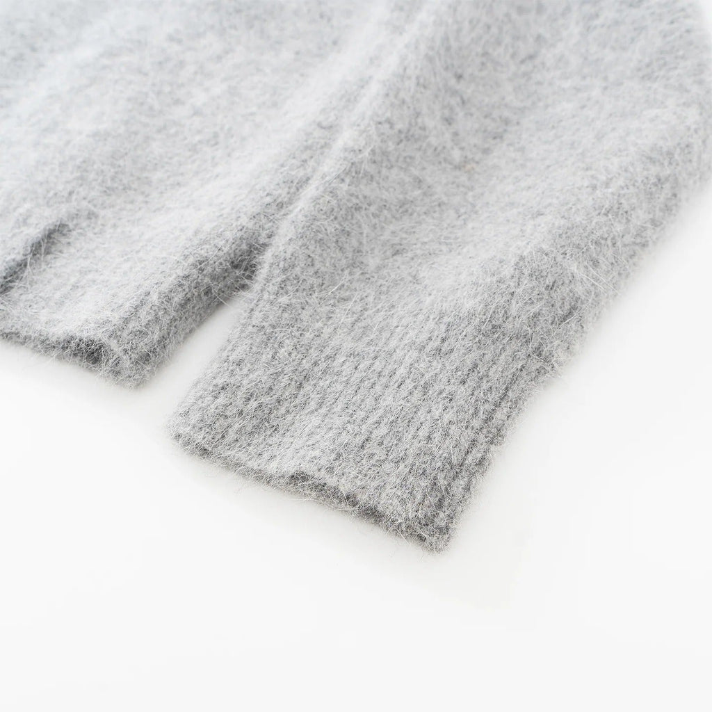 Relaxed Fit Mohair Blend Cardigan With A Collar