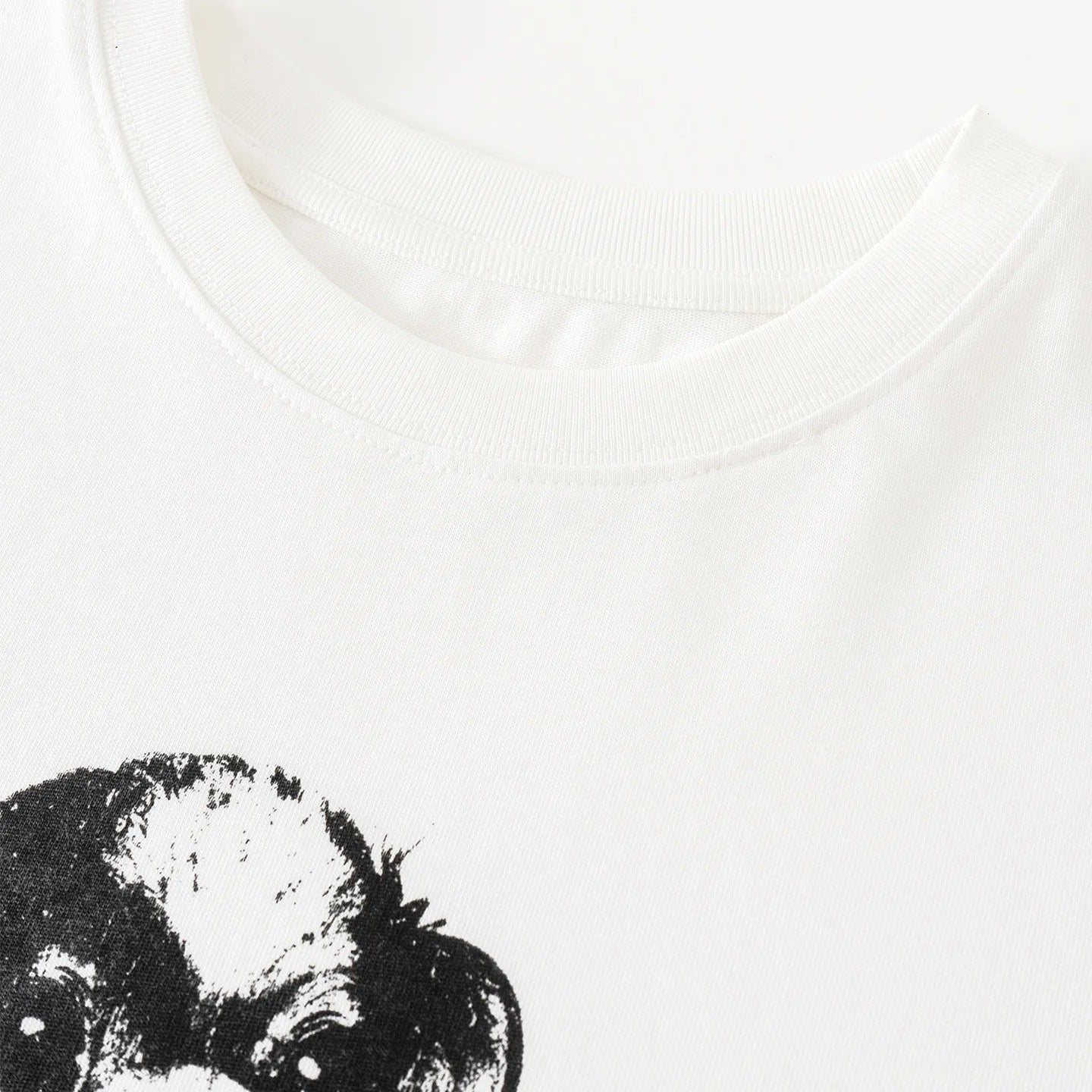 Retro Puppy Print Short Sleeve T Shirt
