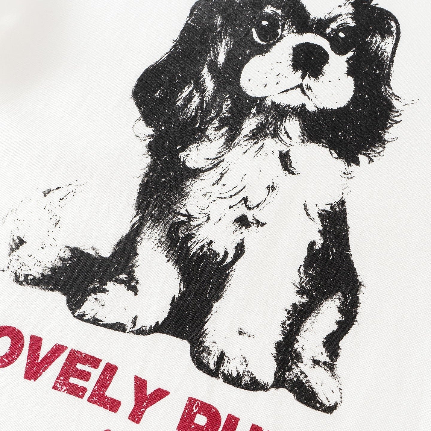 Retro Puppy Print Short Sleeve T Shirt