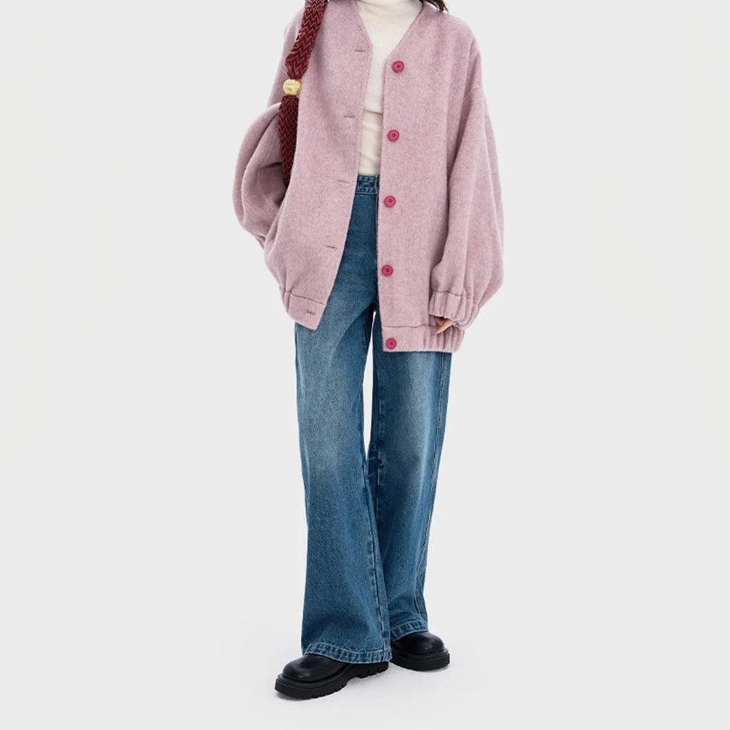 Vintage Wash Blue Wide Leg Jeans