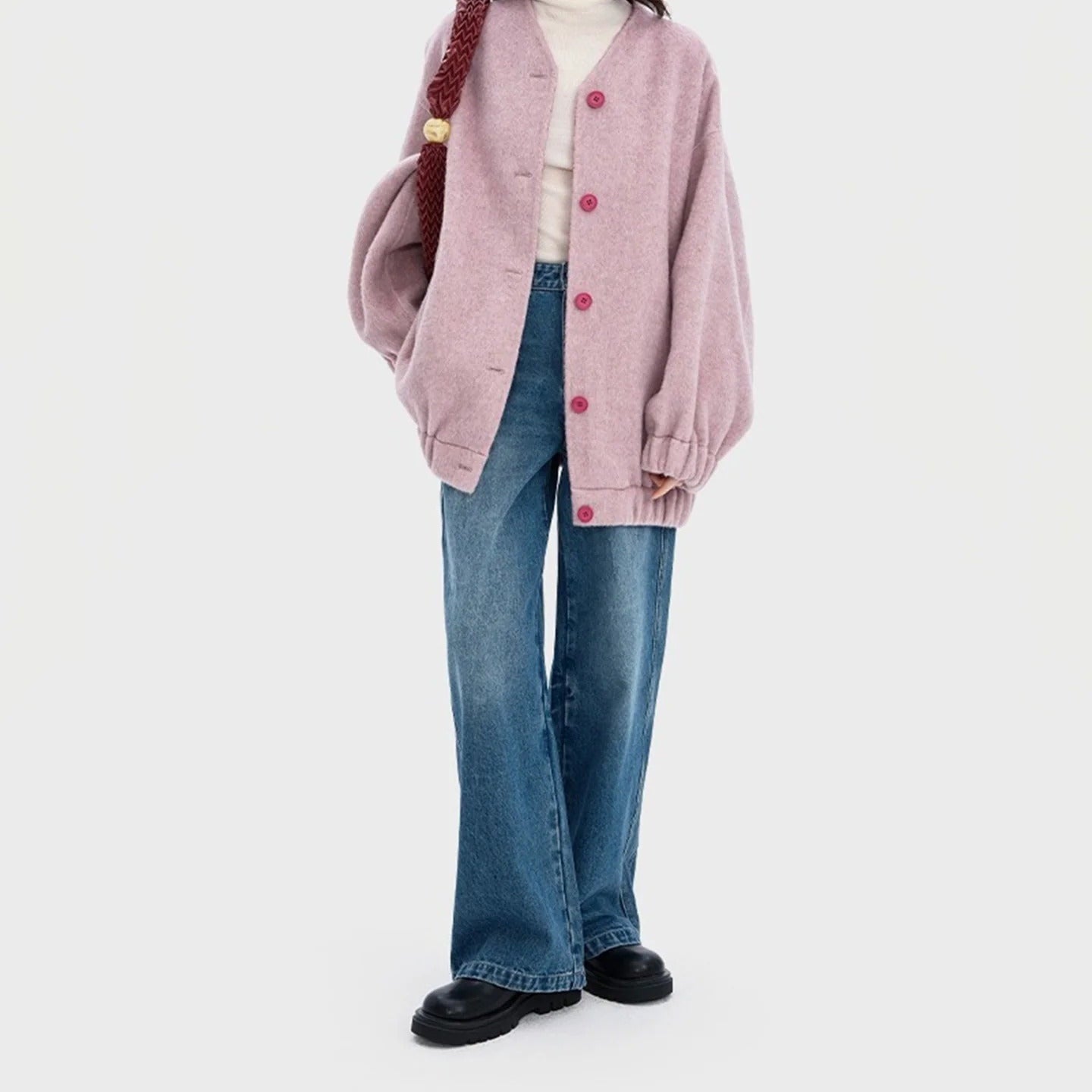 Vintage Wash Blue Wide Leg Jeans